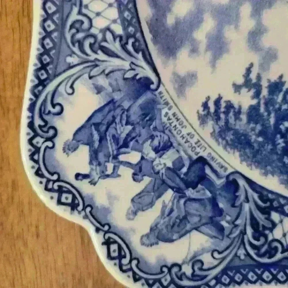 Set of 2-Colonial Blue Luncheon Plates - Picture 7 of 10